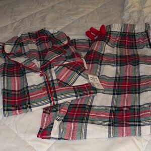 Kohl's Red and Green Plaid Kids Pajama Set